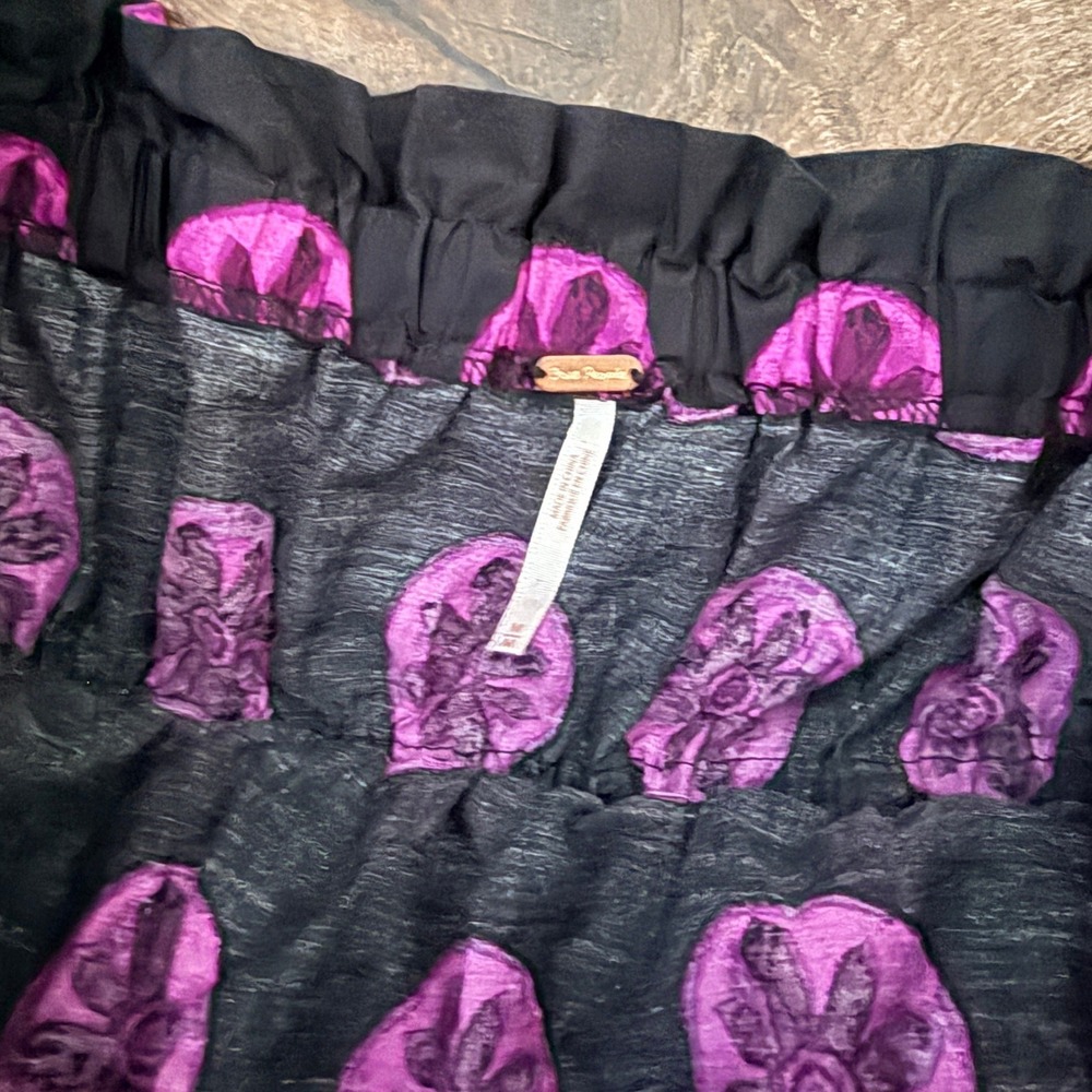 Free People Leanna Tropical Medallion Tube Maxi Dress, Black Purple,M - Picture 3 of 12